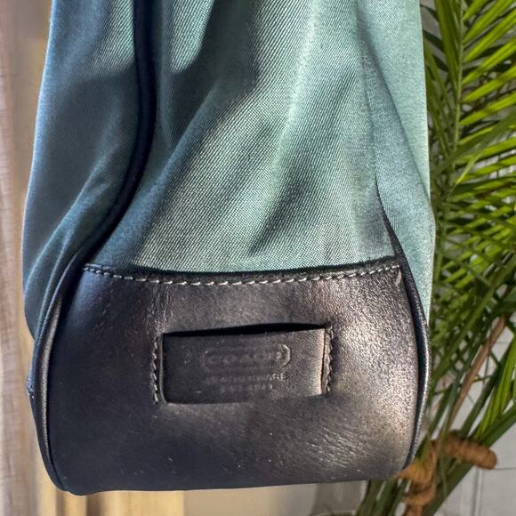 ,🎨 One-of-a-Kind VTG Coach Legacy Zip Satchel - Custom Abstract Celadon Dye Y2K - Picture 4 of 10